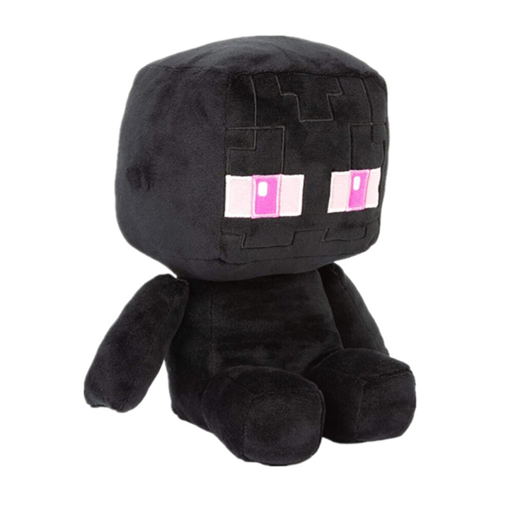 (26cm Sitting Enderman) Minecraft Plush Toy Pixel Doll Children Doll Kids gift