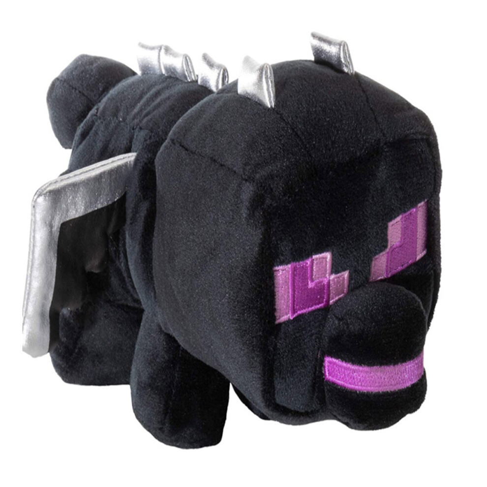 (20Cm Sitting Enderdtagon ) Minecraft Plush Toy Pixel Doll Children Doll Kids Gift Black