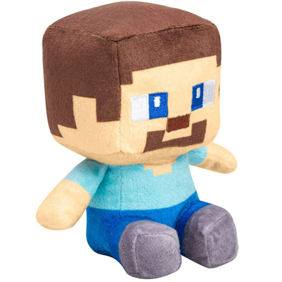 (20cm Sitting Steve) Minecraft Plush Toy Pixel Doll Children Doll Kids gift