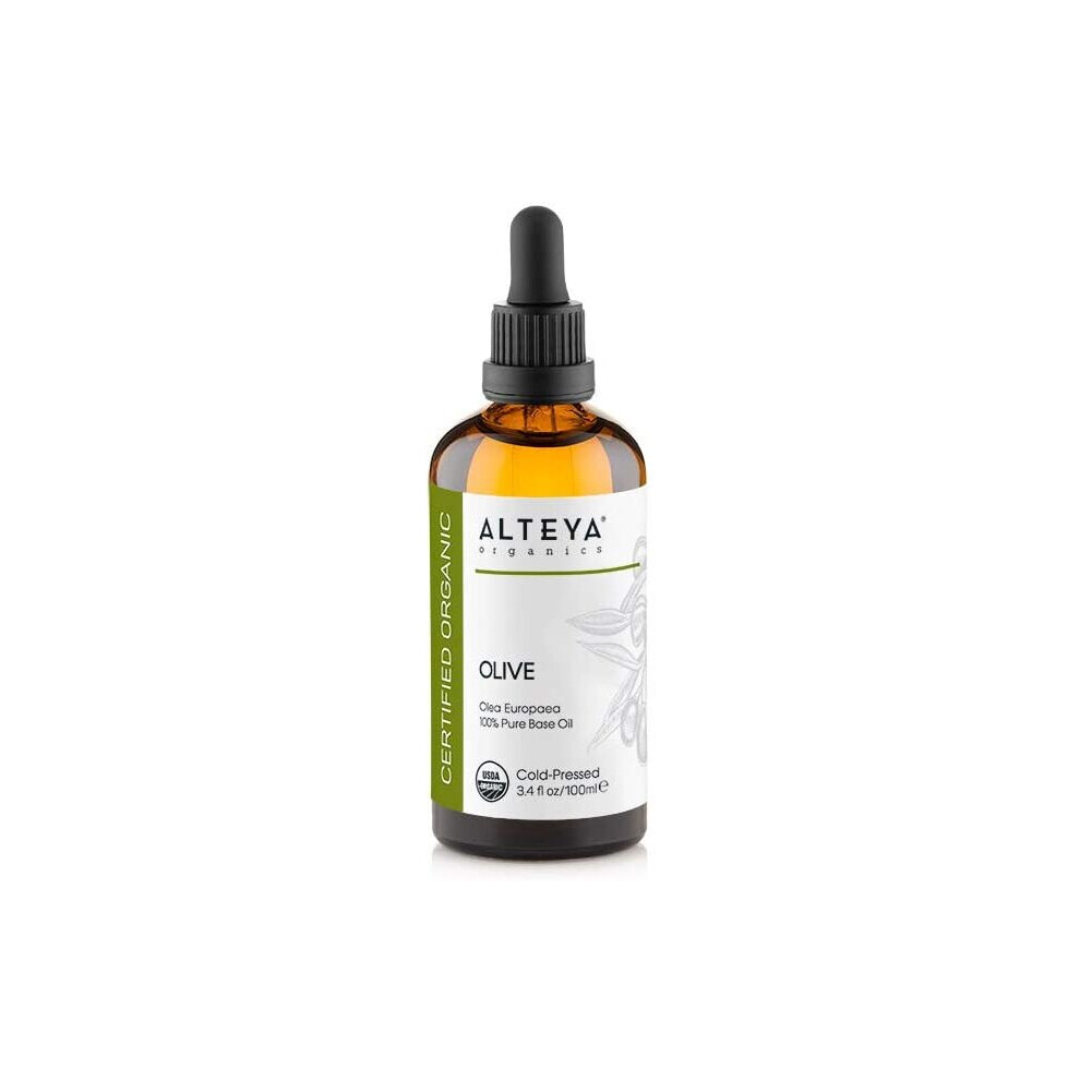Alteya Organic Olive Oil 100Ml - 100% Usda Certified Organic Pure Natural Olive Carrier Oil - Moisturising, Nourishing, Premium Therapeutic Grade Skin
