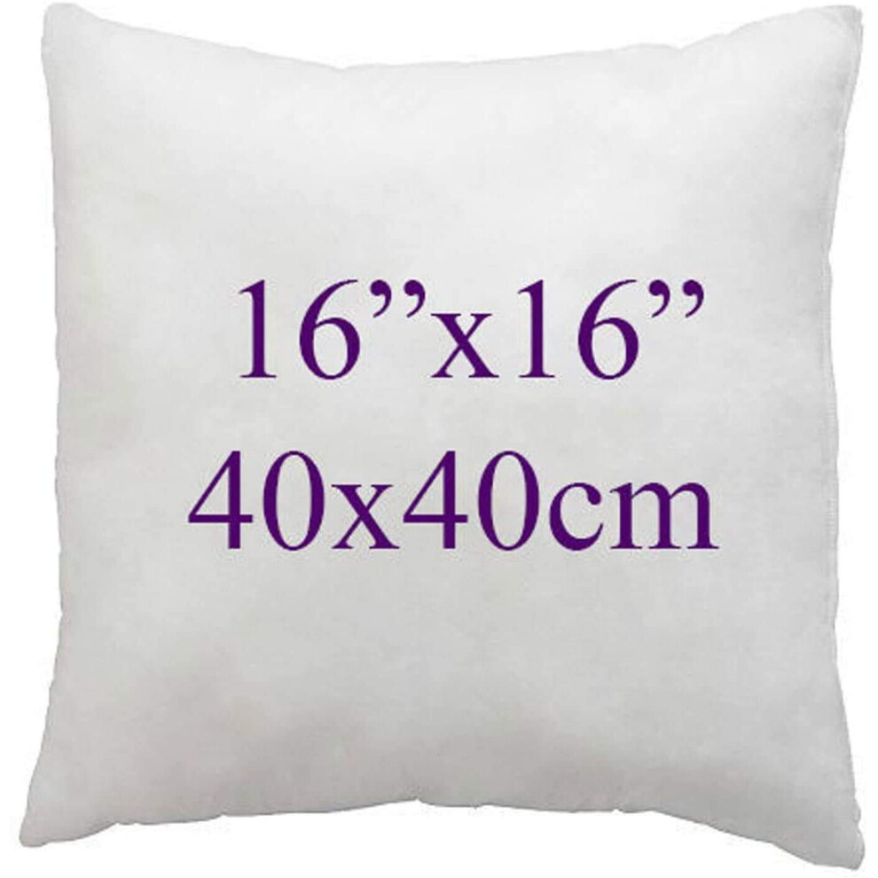 Arlinens (16X16") Hollow Fiber Cushion New Pads Inner Insert Pillow Hypoallergenic Square Cushions For Sofa Bed & Couch White