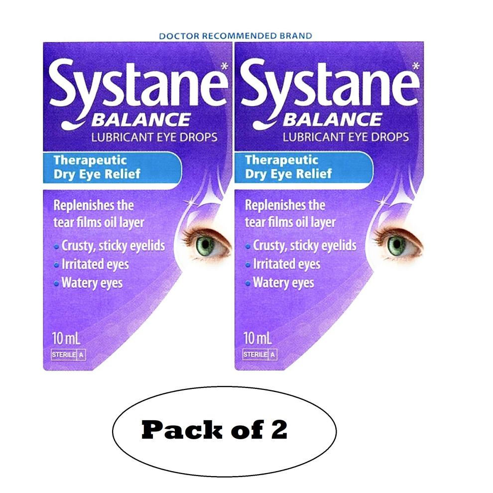 Systane Balance Lubricant Eye Drops For Dry Eyes 10ml - Pack of 2