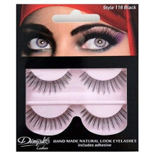 Dimples Eyelashes Style 118 - Hand Made Natural Look, Includes Glue, 2 Pairs for the Price of 1, Easy to Wear