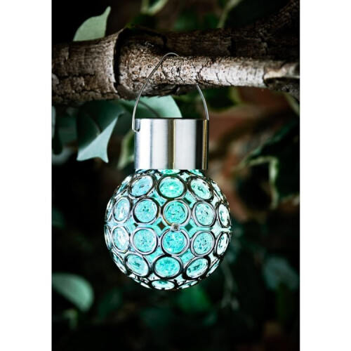 Dallas Hanging Solar Light Colour changes from Red, to Blue, to Green 1