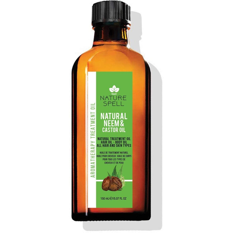 Nature Spell Neem & Castor Treatment Oil For Hair & Body 150Ml