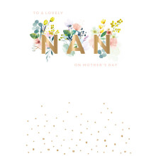 To A Lovely Nan On Mother's Day Foiled Mother's Day Card Ling Design Cards