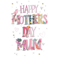 Happy Mother's Day Mum Foiled & Embellished Mother's Day Card Talking Pictures