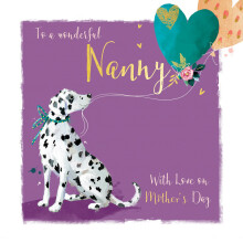 To A Wonderful Nanny Dalmatian Dog Foiled Mother's Day Card The Wildlife Cards