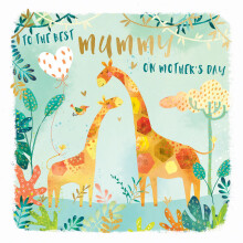 The World's Best Mummy Giraffe Foiled Mother's Day Card Ling Design Cards
