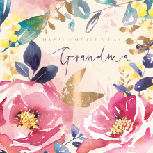 Grandma Floral Happy Mother's Day Foiled Mother's Day Card Ling Design Cards