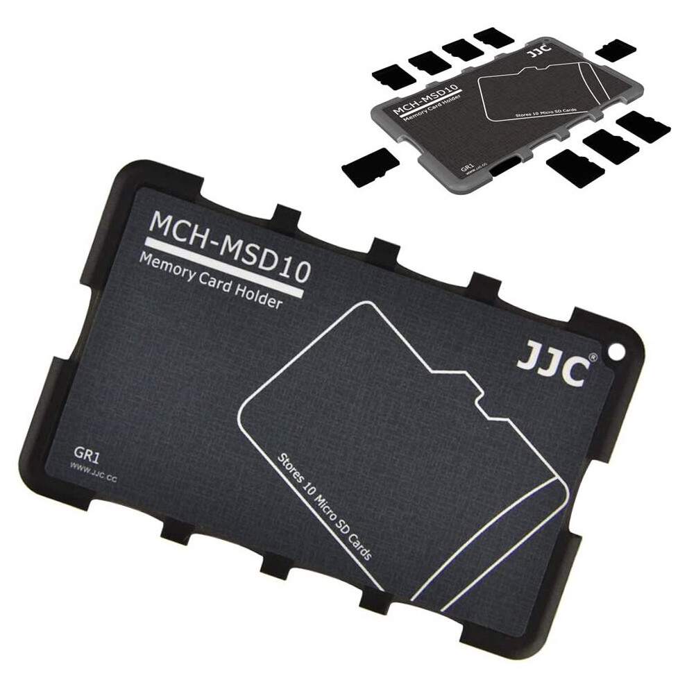 JJC Micro SD Card Case Carrying Lightweight Slim Holder Storage for 10 MSD Micro SD Memory Cards-image-OPC-P8WDT92-NEW