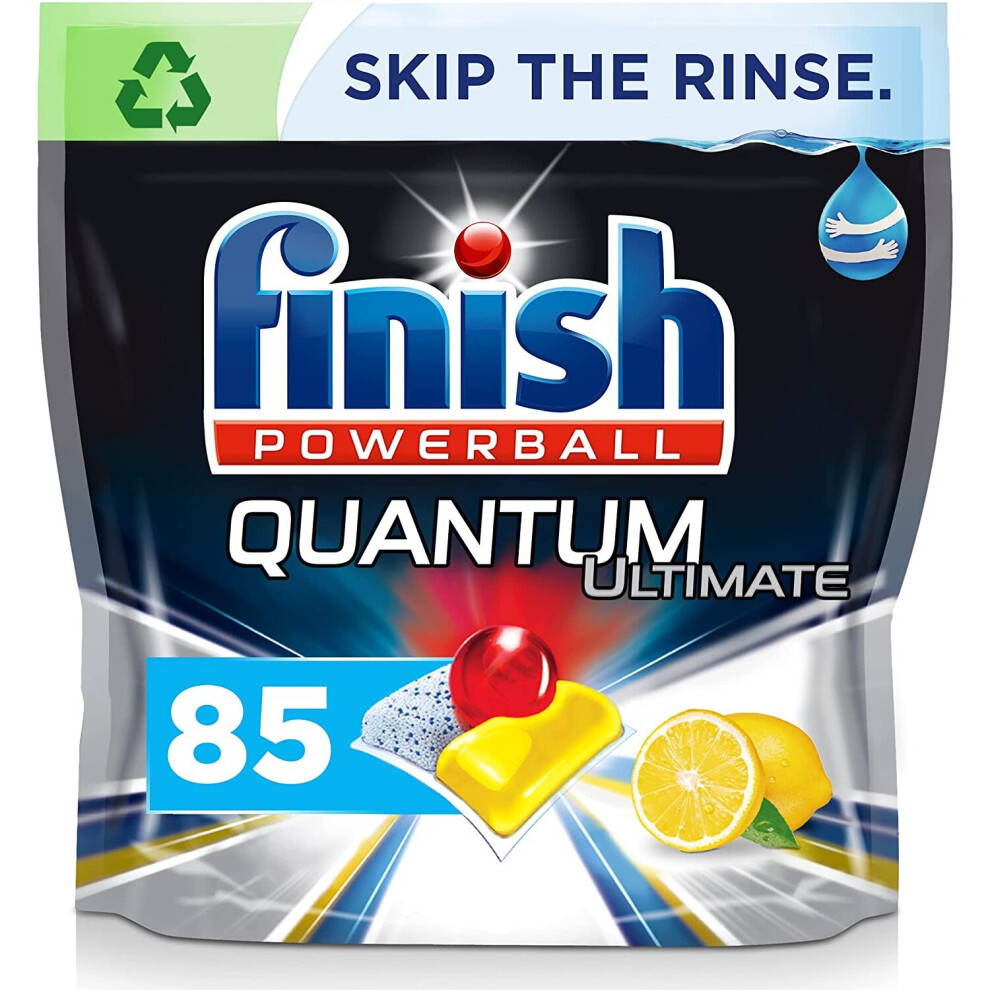 Finish Quantum Ultimate Dishwasher Lemon Scent Pack of 85 Tablets