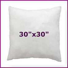 (30x30") Hollow Fiber Cushion New White Pads Inner Insert Pillow Hypoallergenic Square Cushions For Sofa Bed & Couch