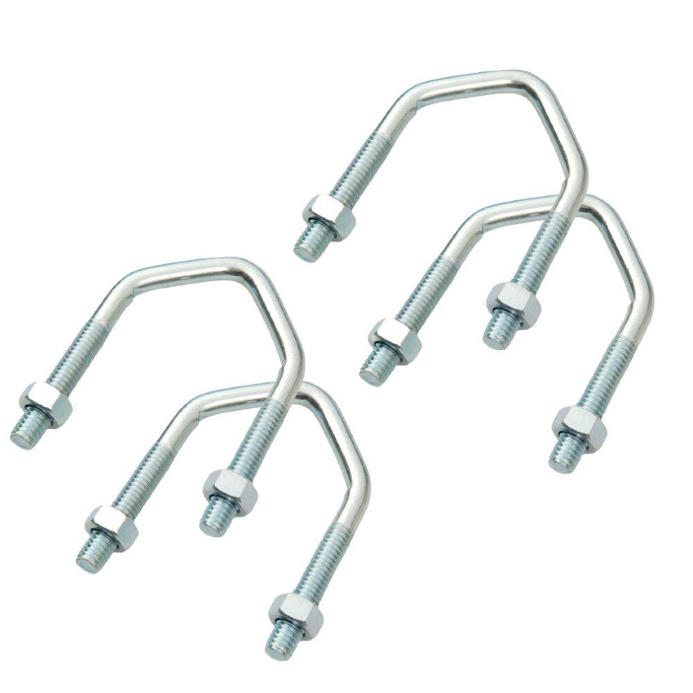 (4 U Bolts) Small V Bolts 1.75" M8 U Bolt For Tv Aerial Satellite Dish Caravan Diy 3713794192932