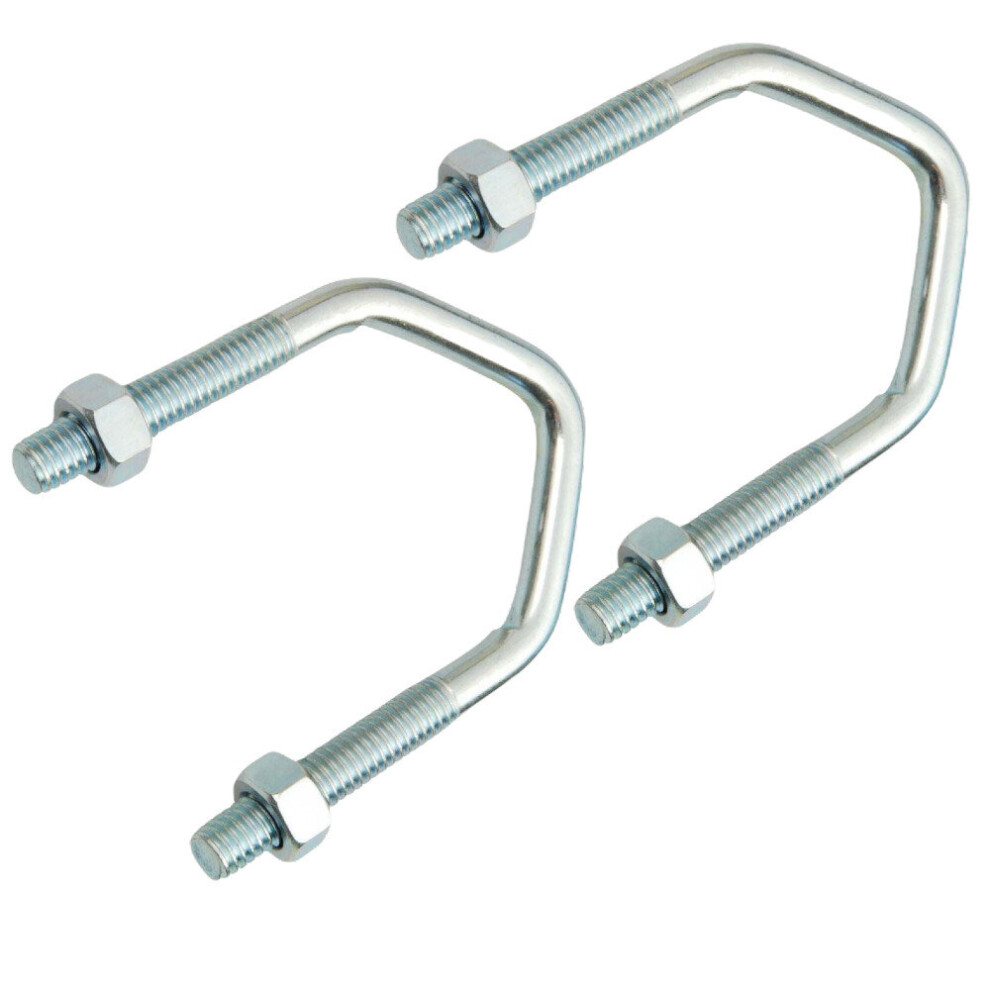 (2 U Bolts) Small V Bolts 1.75" M8 U Bolt For Tv Aerial Satellite Dish Caravan Diy 3713794192925