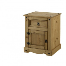 Corona Large Pot Cupboard Bedside Cabinet 1 Door Table Solid Wood Pine Wooden