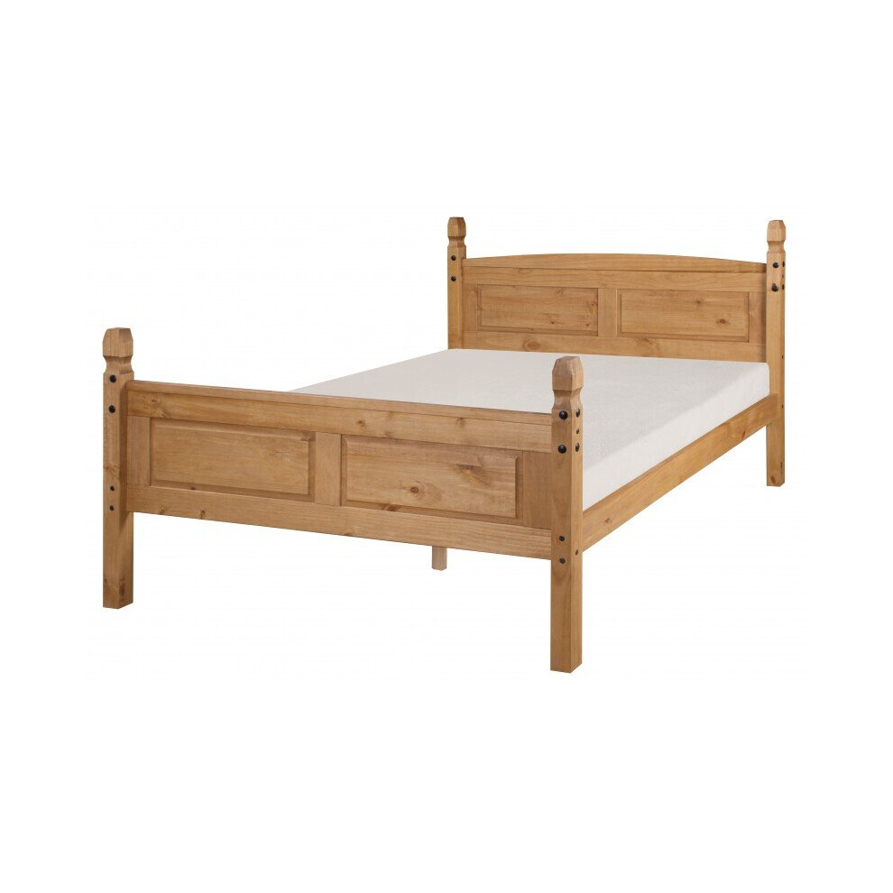 Corona 4'0 High Foot End Bed Frame Solid Pine Furniture