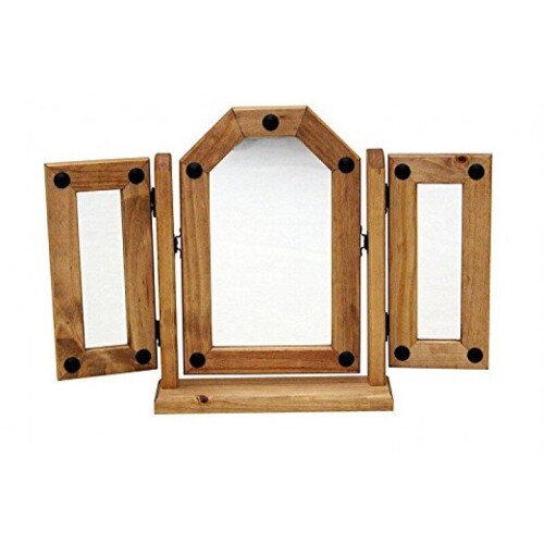 Mercers Furniture Corona Triple Mirror Dressing Table Solid Wood Pine Wooden Bedroom 1