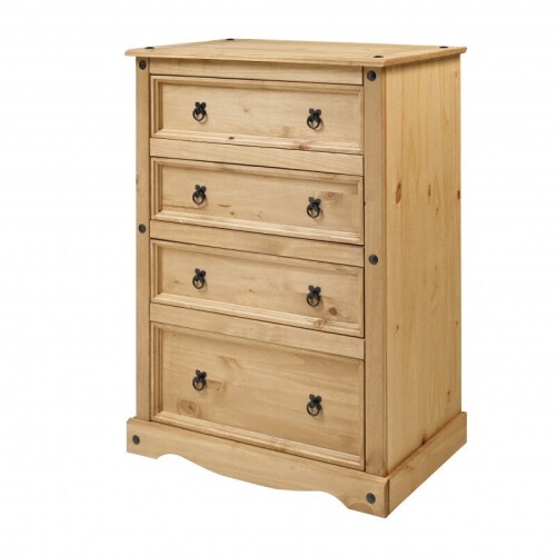 Mercers Furniture Corona Compact 4 Drawer Chest Solid Wood Pine Wooden Bedroom 1