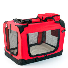 (Medium Red) KCT Fabric Pet Carrier Crates
