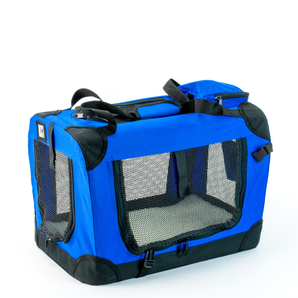 (Small Blue) KCT Fabric Pet Carrier Crates