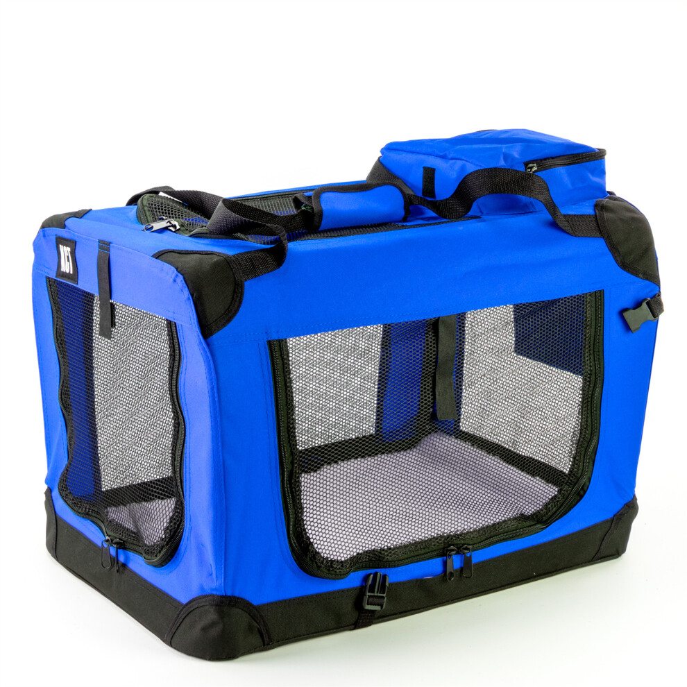 (Medium Blue) KCT Fabric Pet Carrier Crates