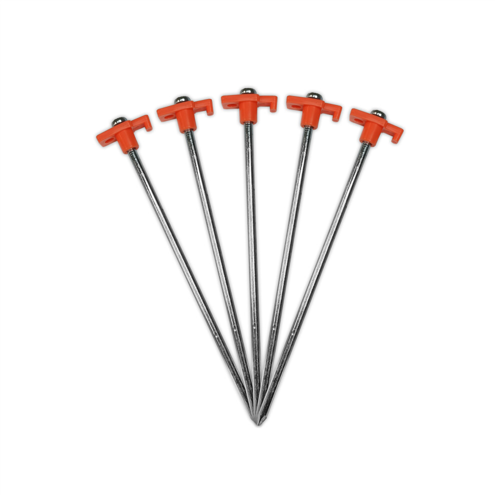 (Pack of 50) Heavy Duty Galvanised Steel Tent Peg Camping Ground Stake