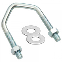 Large V Bolts 2.5" M10 U Bolt with 15mm Nuts & Washers for TV Aerial Dish DIY