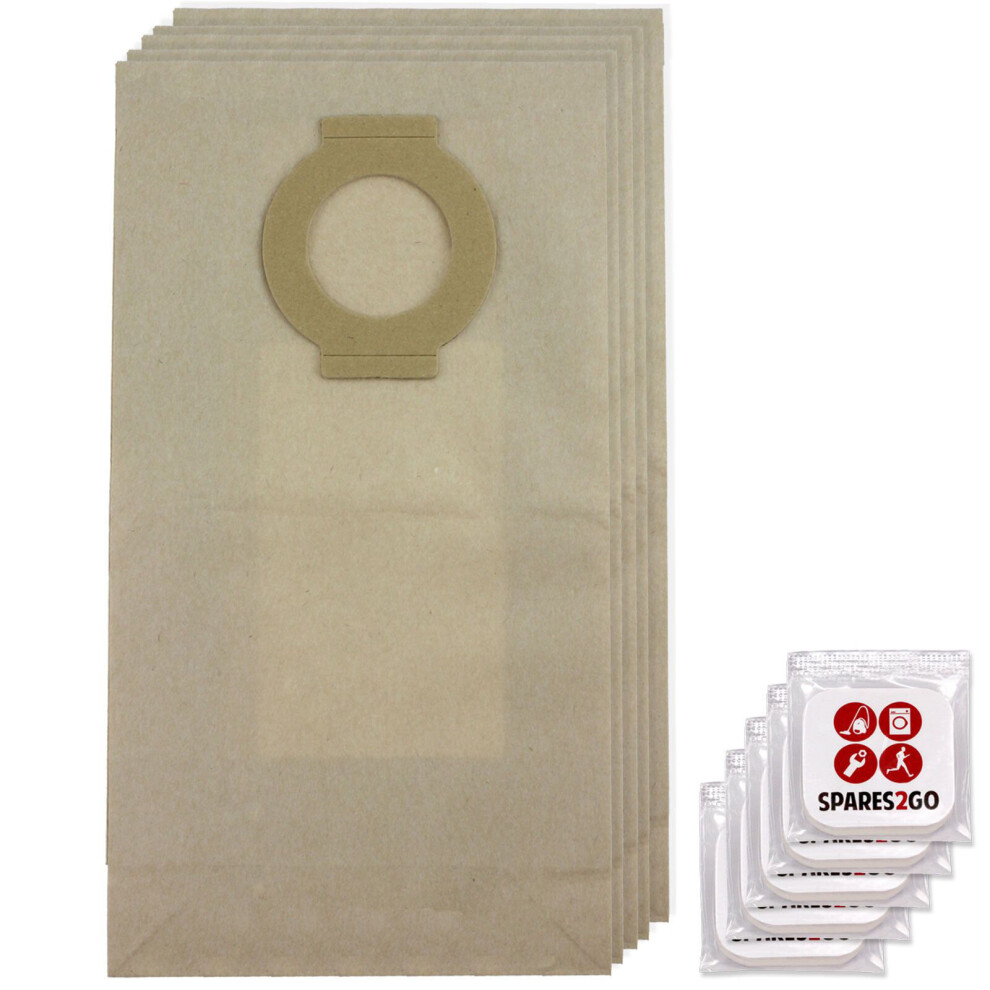 Spares2go Vacuum Cleaner Dust Bags (Pack Of 5 + 5 Fresheners) Compatible With Hoover