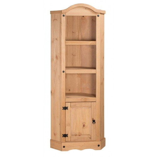 Mercers Furniture Corona Corner Display Unit Bookcase Solid Pine Furniture 1