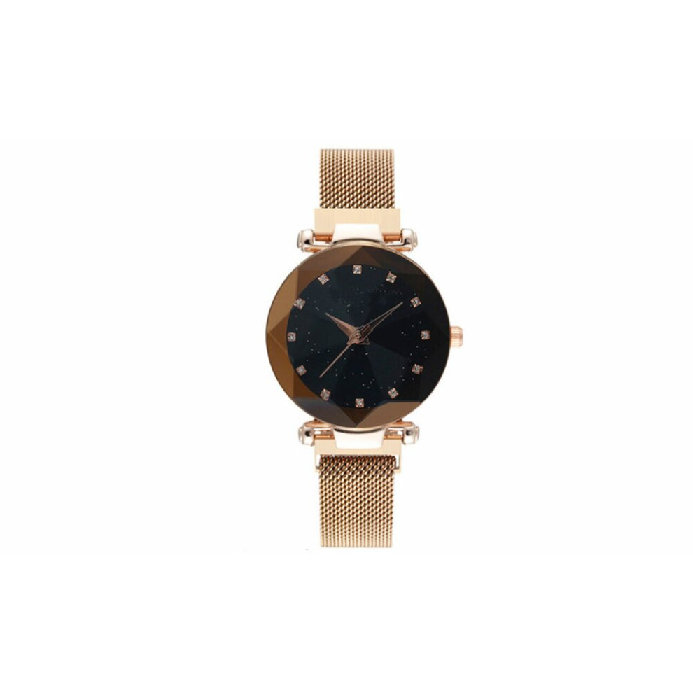 (Gold) Women's Starry Quartz Watch with Mesh Strap