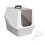 Home Large Opening Litter Tray - Grey & White 2
