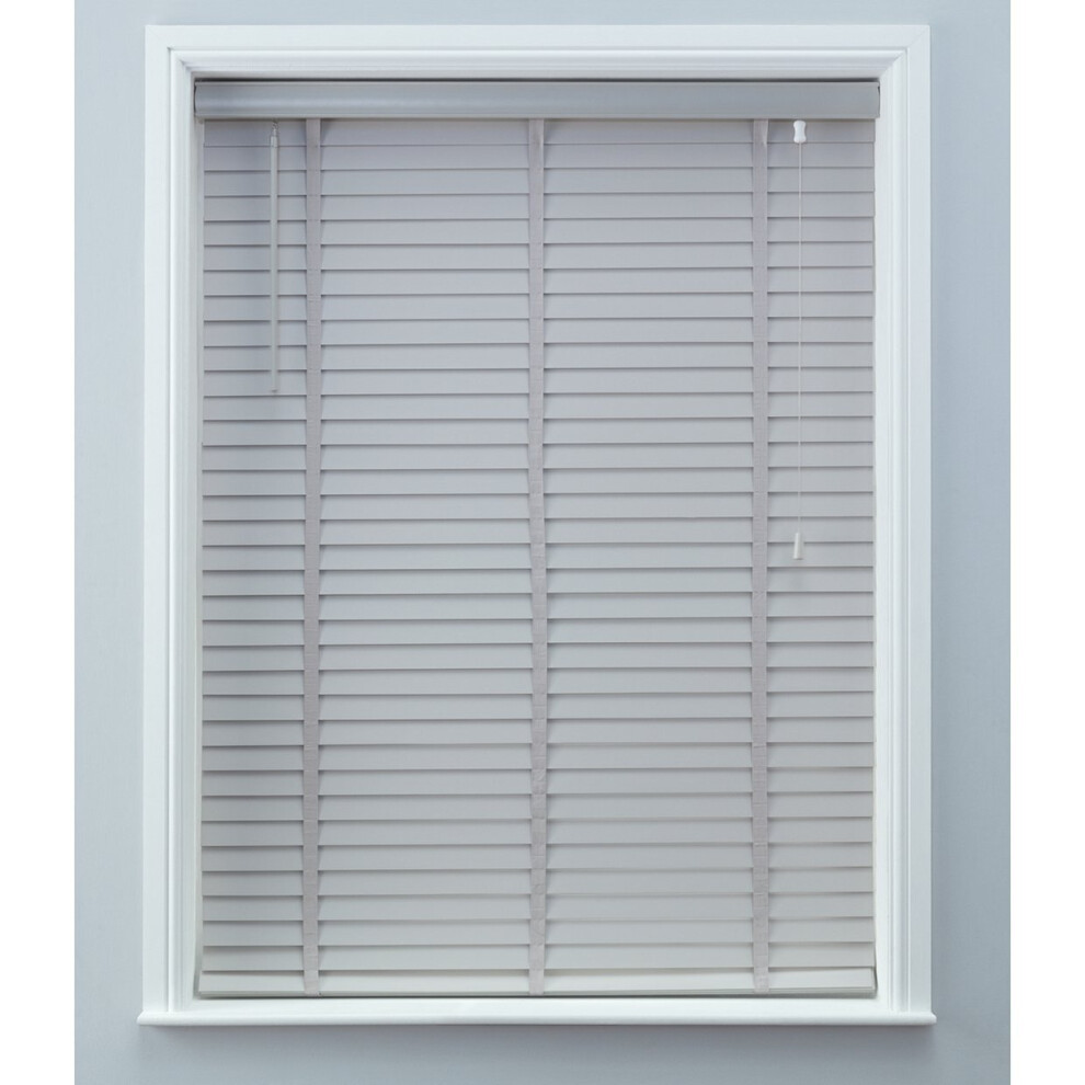 Home Elliott 50mm Wooden Tape Venetian Blind - Grey