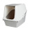 Home Large Opening Litter Tray - Grey & White 3