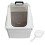 Home Large Opening Litter Tray - Grey & White 1