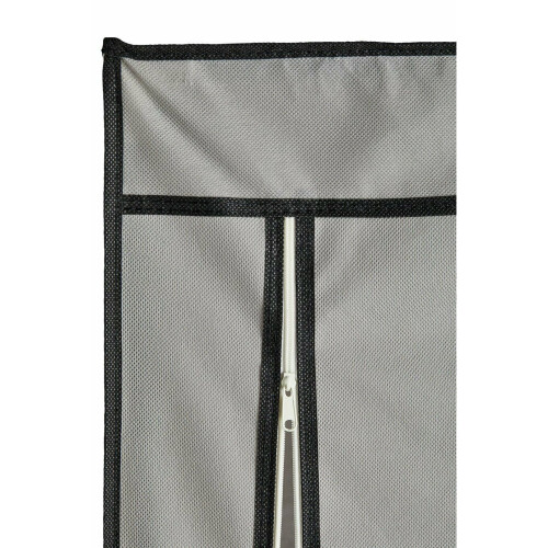 Refurbished Home Triple Modular Fabric Wardrobe - Grey & Black 2
