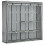 Refurbished Home Triple Modular Fabric Wardrobe - Grey & Black 1