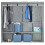 Refurbished Home Triple Modular Fabric Wardrobe - Grey & Black 4