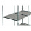 Refurbished Home Triple Modular Fabric Wardrobe - Grey & Black 8
