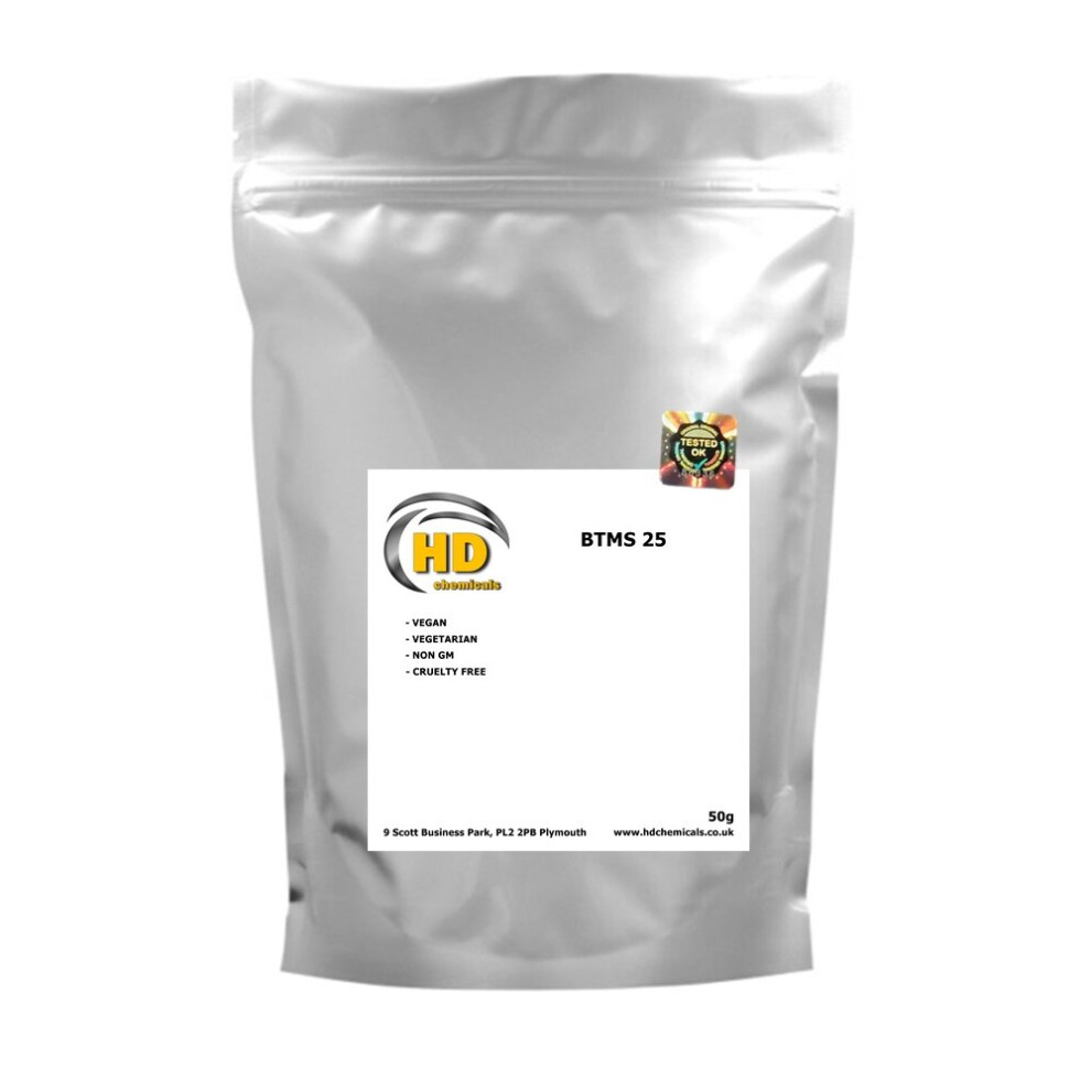 Hd Chemicals Ltd Btms 25 Hair Softener, Emulsifier, Detangler 50G
