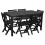 URBN Living (6 Chairs) Rectangle Garden Dining Table & Folding Chairs 1