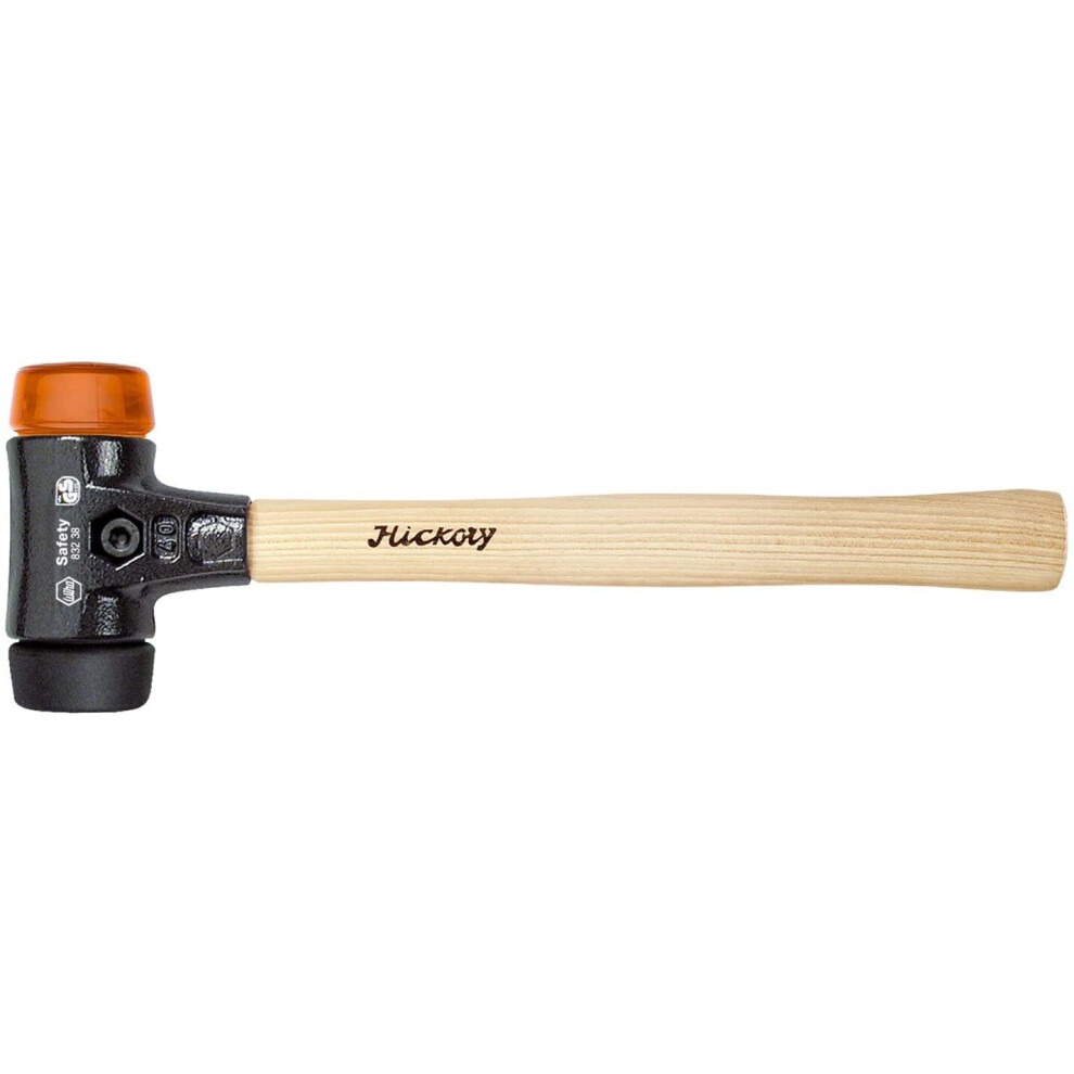 Wiha 83238030" Safety Medium Hard Soft-Faced Hammer, Transparent, 30 Mm Black/Orange