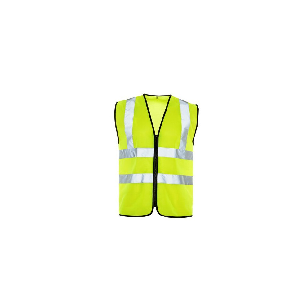 Supertouch 32347 Zipped Hi Vis Vest, 4X-Large, Yellow 5036770323471