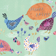 Happy Easter Clucking Happy Easter Foiled Easter Card The Curious Inksmith