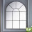 Enchanted Black Arched Window Mirror Large Wall Mirror 80X60 1
