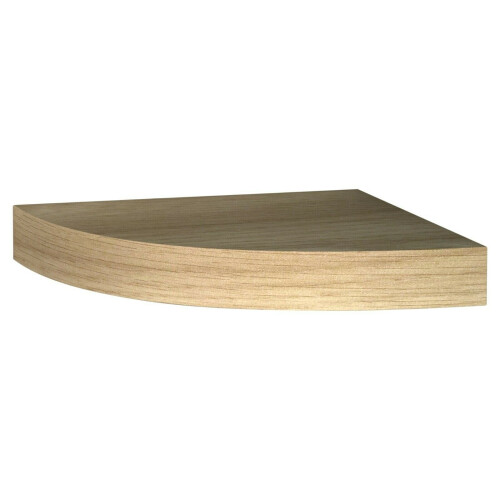 URBN Living (Oak) 3 x Floating Wooden Wall Mount Corner Shelf MDF