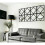 Set Of 3 Square Diamond Shape Frame Black Wall Mirror Modern 40X40Cm 1