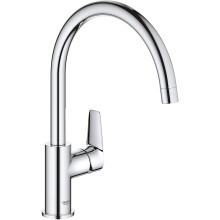 GROHE BauEdge kitchen Tap, Tool Less fitting, Chrome Mixer Tap 31367001
