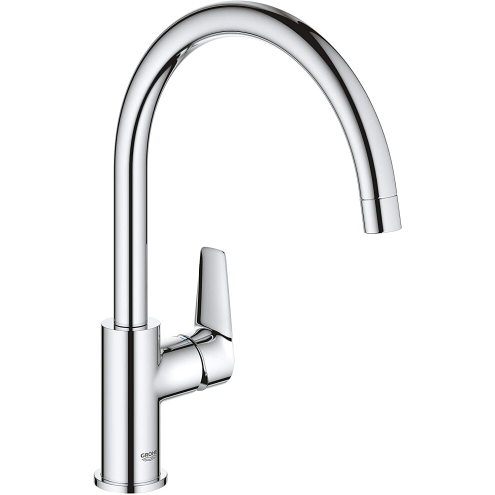 GROHE BauEdge kitchen Tap, Tool Less fitting, Chrome Mixer Tap 31367001