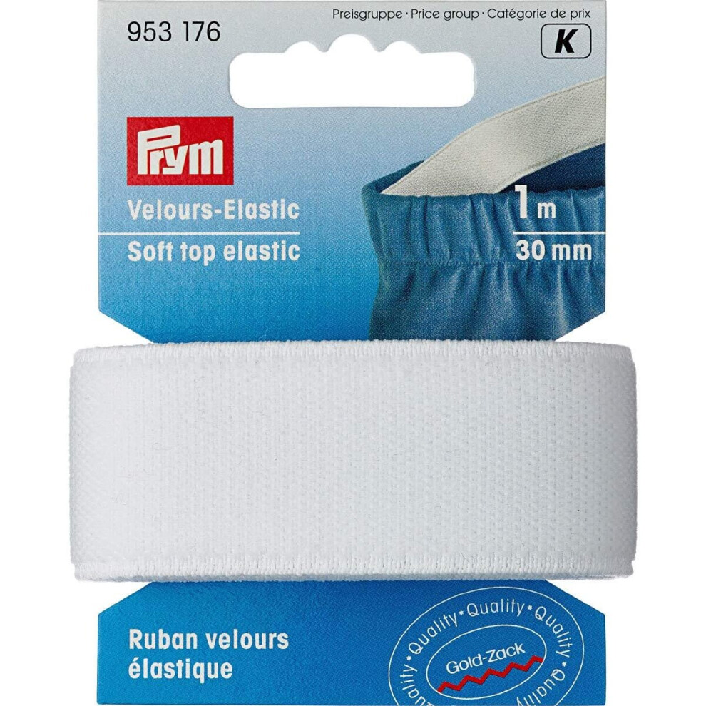 Prym Soft Top Elastic 30 Mm White